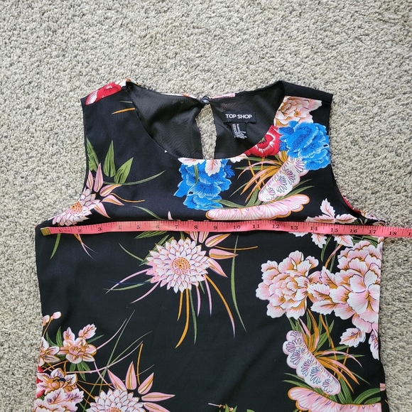 Topshop Layered Ruffle Floral Dress Sz Med - Picture 6 of 8